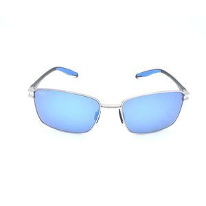 Maui Jim Cove Park Mj 531-17 Silver Black Blue Rubber / Blue Hawaii